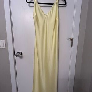 Elegant Butter Yellow Slip Dress